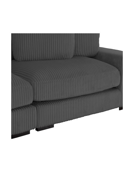 Cranfield Colțar Canapea cu Colțul stâng Gray Striped 313x169x80cm.