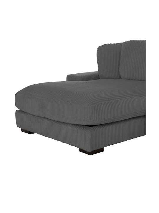 Cranfield Colțar Canapea cu Colțul stâng Gray Striped 313x169x80cm.