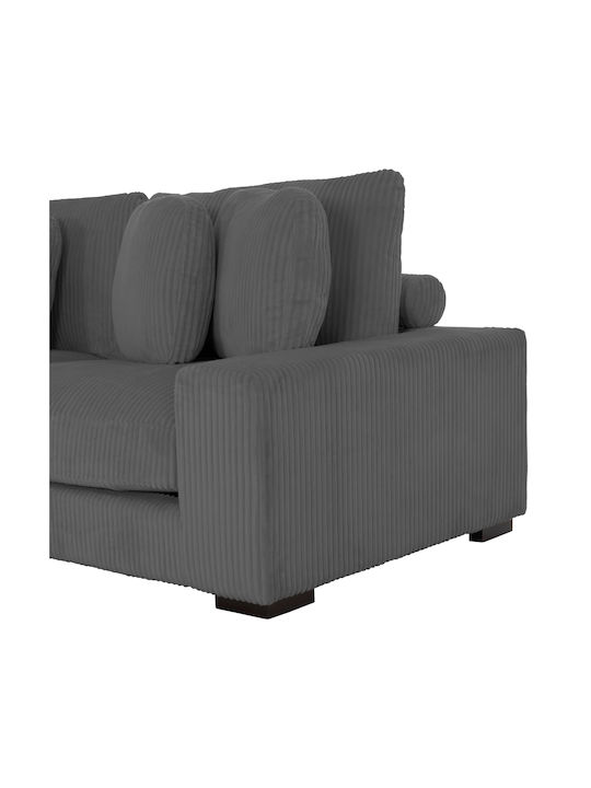Cranfield Colțar Canapea cu Colțul stâng Gray Striped 313x169x80cm.