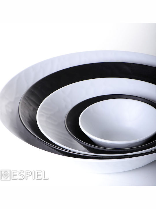 Espiel Wavy Σαλατιέρα Μελαμίνης Matte Black 40x40x9cm 2τμχ