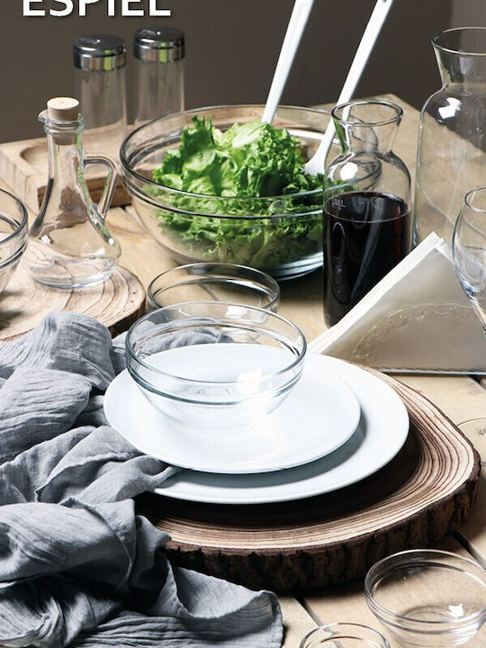 Espiel Chef Glass Salad Bowl Transparent 30x30x12.6cm