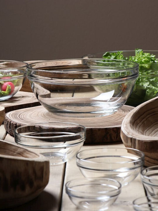 Espiel Chef Glass Salad Bowl Transparent 30x30x12.6cm