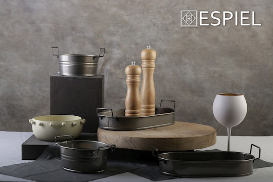 Espiel Σαλατιέρα Αλουμινίου Γκρι 22.5x13x5cm 6τμχ