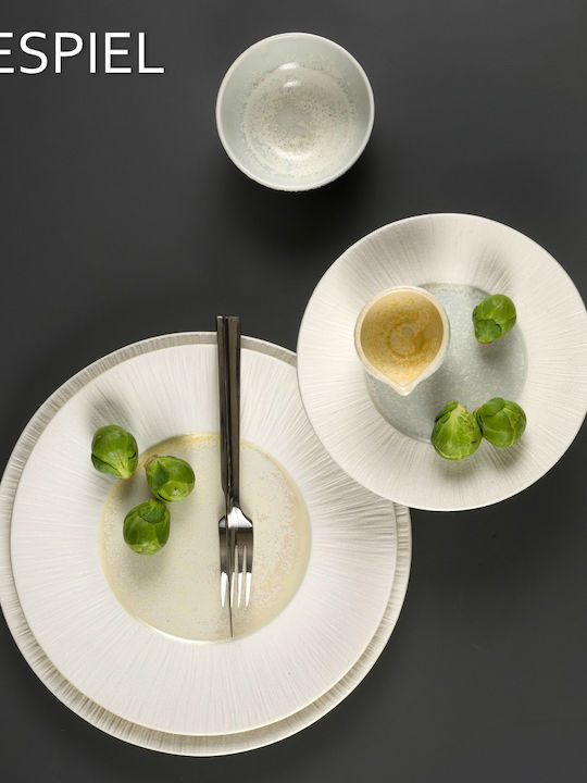 Espiel Zen Sky Porcelain Salad Bowl White 20.2x20.2x7cm