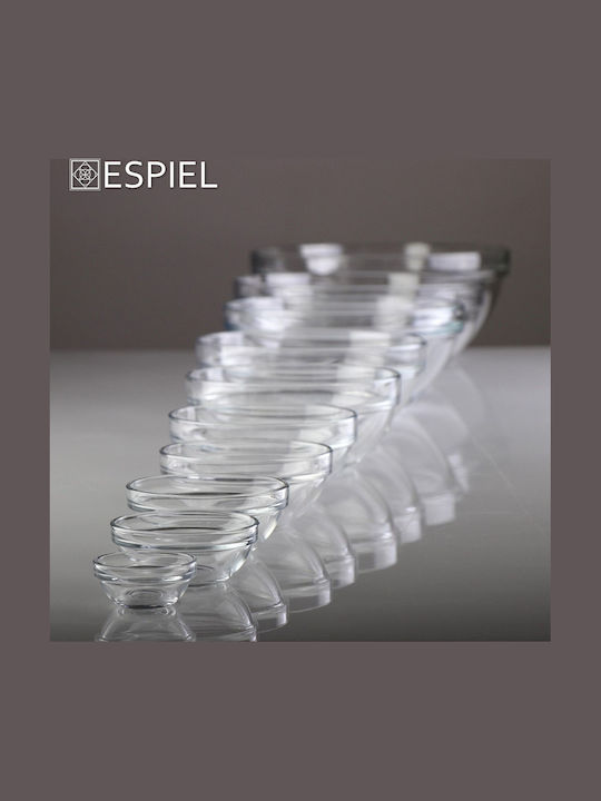 Espiel Chef Glass Salad Bowl Transparent 30x30x12.6cm