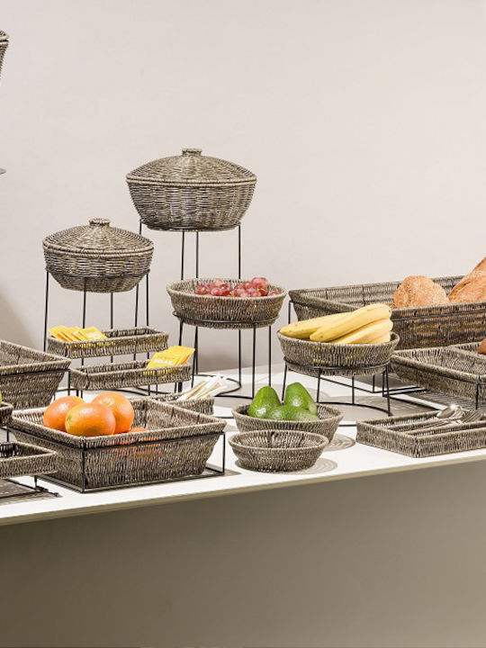 Espiel Tavă Decorativă Wicker Dreptunghiulară 25x25x16cm 1buc