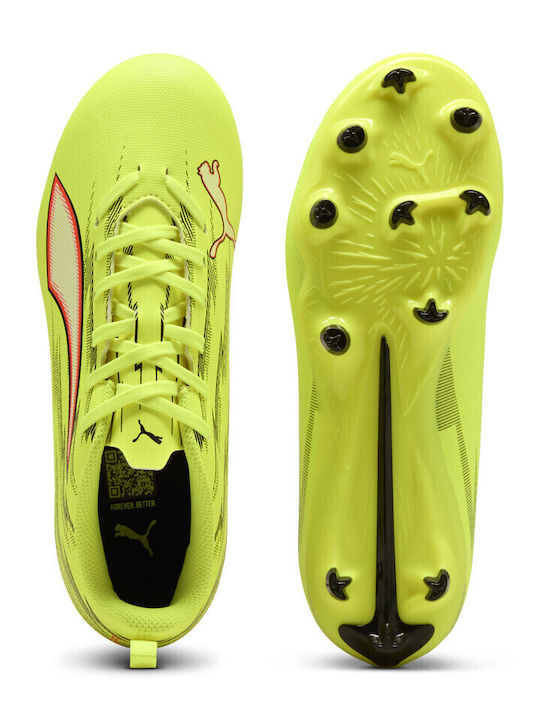 Ultra 6 Play Kids Molded Soccer Shoes Yellow