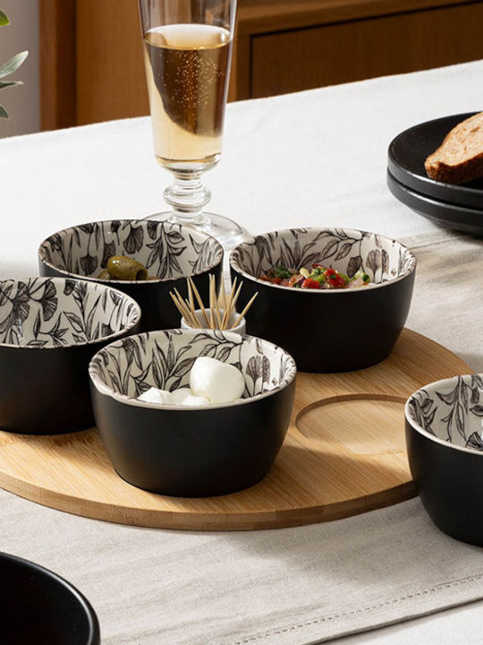 Atmosphera Ceramică Platou pentru aperitive 5 poziții cu Suport Multicoloră Ø28xY6cm L28xl28xH6cm 1buc Atmosphera Ceramică Platou pentru aperitive 5 poziții cu Suport Multicoloră Ø28xY6cm L28xl28xH6cm 1buc