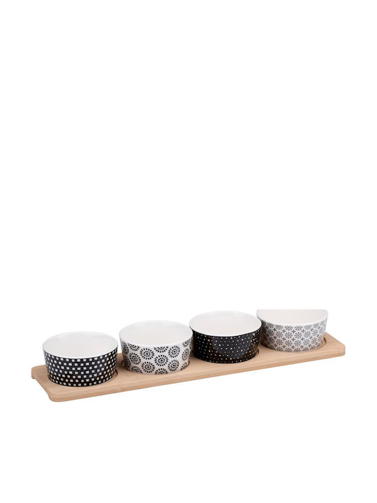 Atmosphera Ceramică Platou pentru aperitive 4 sloturi cu Suport Multicoloră 4buc 24032 Atmosphera Ceramică Platou pentru aperitive 4 sloturi cu Suport Multicoloră 4buc 24032