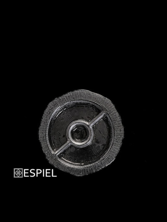 Espiel Infinity Γυάλινη Ορντεβιέρα 2 Θέσεων Διάφανη Ø34xY3cm Π34xΜ34xΥ3cm 4τμχ
