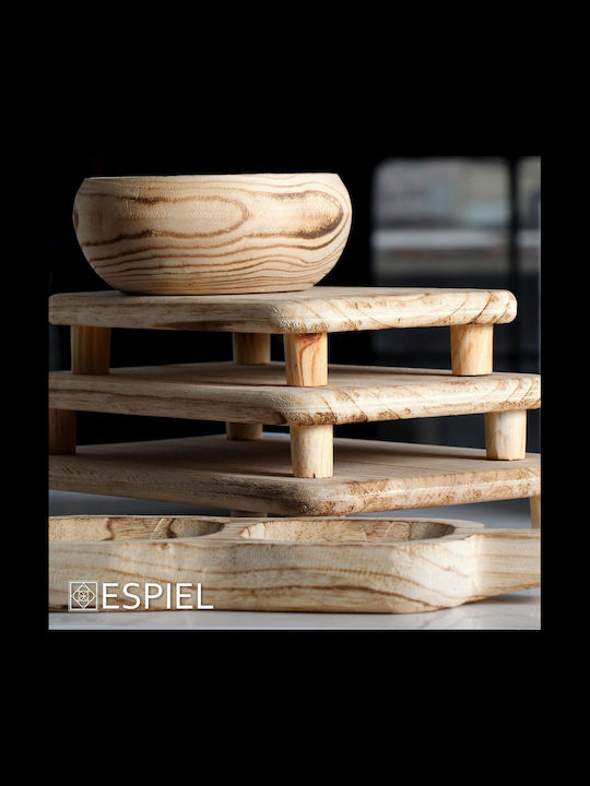 Espiel Ξύλινη Ορντεβιέρα 2 Θέσεων Μπεζ Π15xΜ40.5xΥ4cm 2τμχ