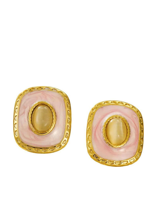 Awear Earrings made of Steel Gold Plated with Stones