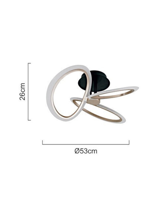 Powertech Deckenleuchte 53cm Gold mit Integrierter LED