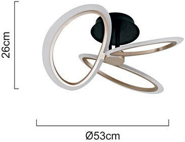 Powertech Plafonieră de Tavan 53buc Aurie cu LED Integrat