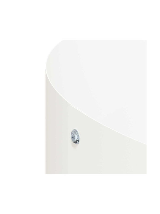 vidaXL Set 5 Metallische Pflanzgefäße Weiß 80x20cm