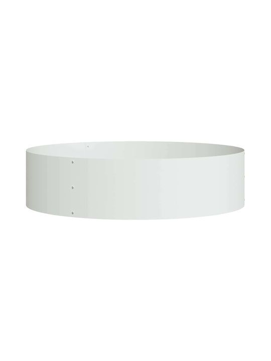 vidaXL Set 5 Metallische Pflanzgefäße Weiß 80x20cm