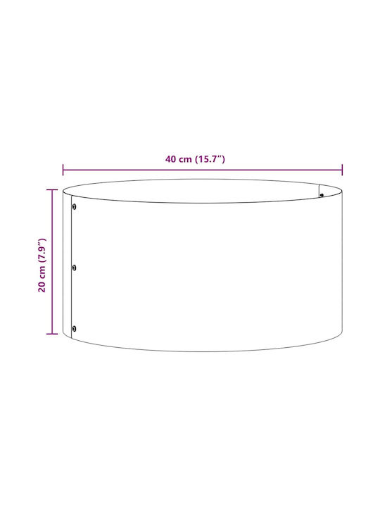 vidaXL Set 5 Metallische Pflanzgefäße Weiß 40x20cm