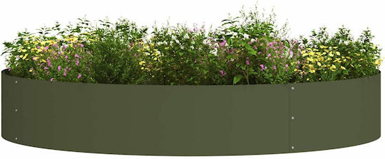 vidaXL Set 5 Metallische Pflanzgefäße Olive 120x20cm