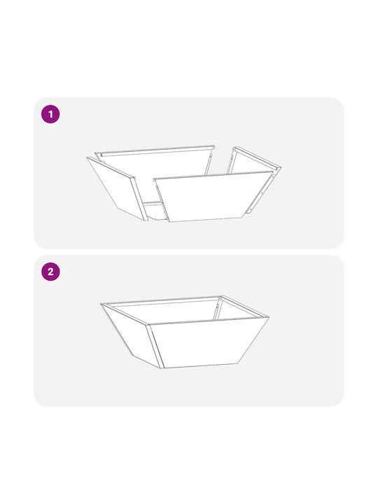 vidaXL Set 5 Pots Plastic White
