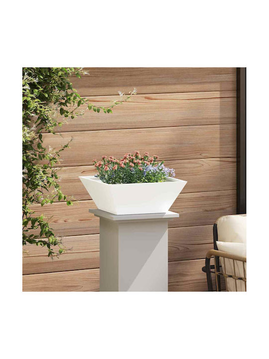 vidaXL Set 5 Pots Plastic White