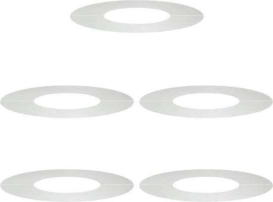 vidaXL Σετ 5 Γλάστρες Μεταλλικές Ασημι