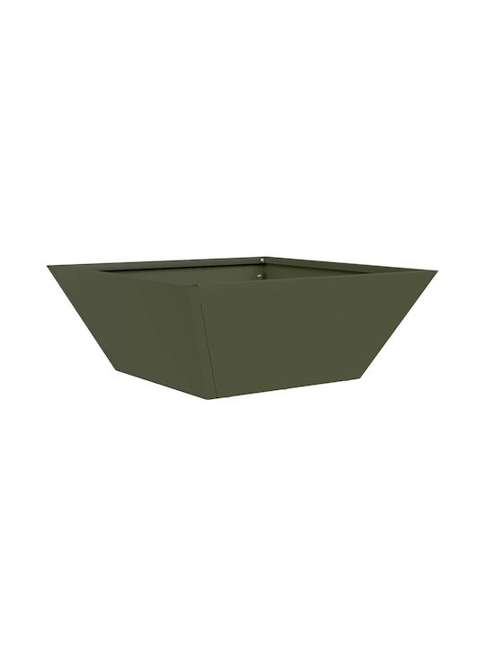 vidaXL Set 5 Metallische Pflanzgefäße Olive 40x15cm