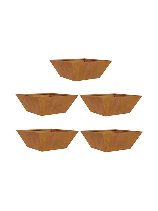 vidaXL Vidaxl Metal Planters Steel Weather Resistant Bronze