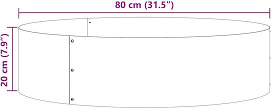 vidaXL Set 5 Metallische Pflanzgefäße Silber 80x20cm