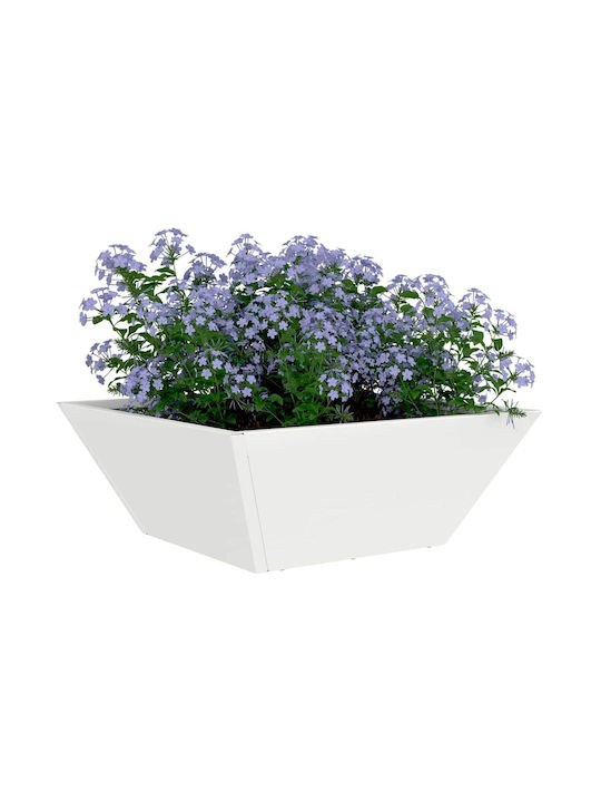 vidaXL Set 5 Pots Plastic White