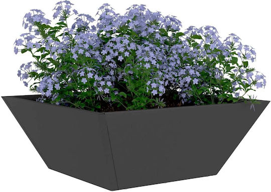 vidaXL Set 5 Metallische Pflanzgefäße Schwarz 40x15cm