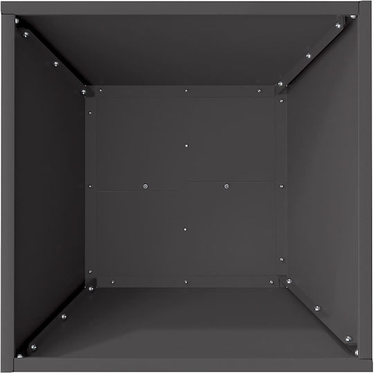 vidaXL Set 5 Metallische Pflanzgefäße Schwarz 40x15cm