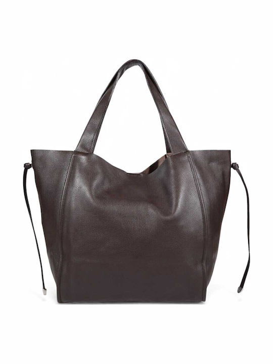 Leather Women's Shopper Bag Brown