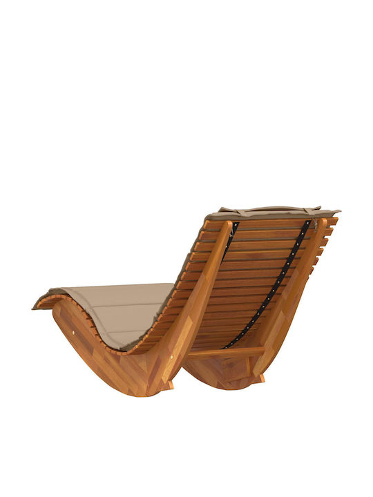 Șezlong Dublu Lemn Tabacu 60x154x74cm