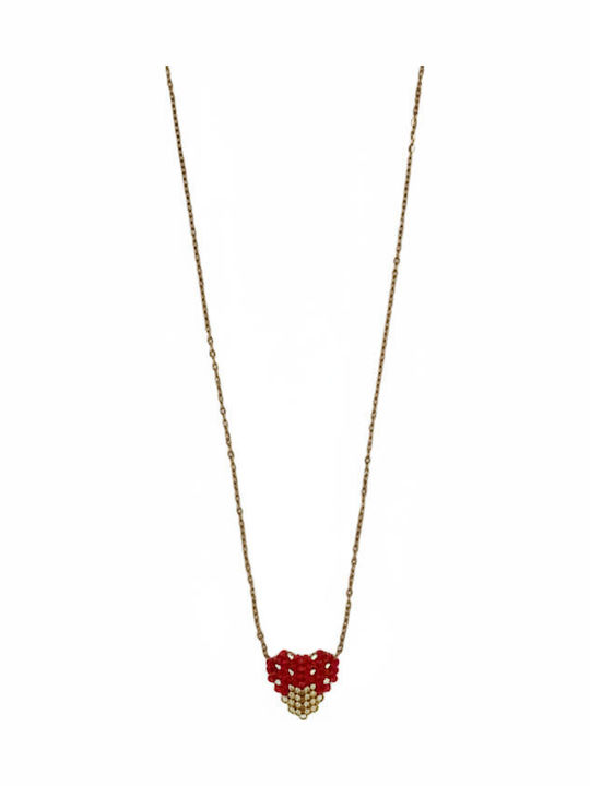 Awear Necklace with design Heart from Steel