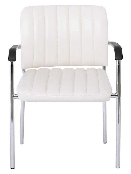 Armchair Visitor Denim with Arms Ecru 57x60x83cm 4pcs