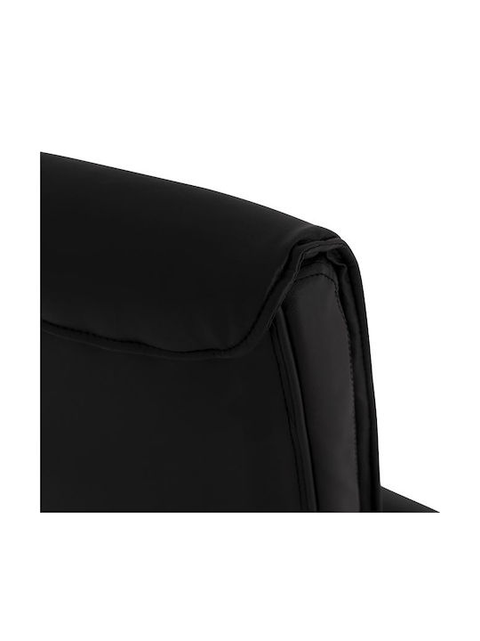 Πολυθρόνα Επισκέπτη με Μπράτσα Μαύρη 57x66.5x102cm 2τμχ