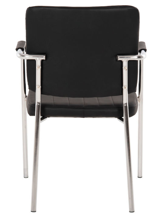 Armchair Visitor Questa with Arms Black 54x62x84cm 1pcs