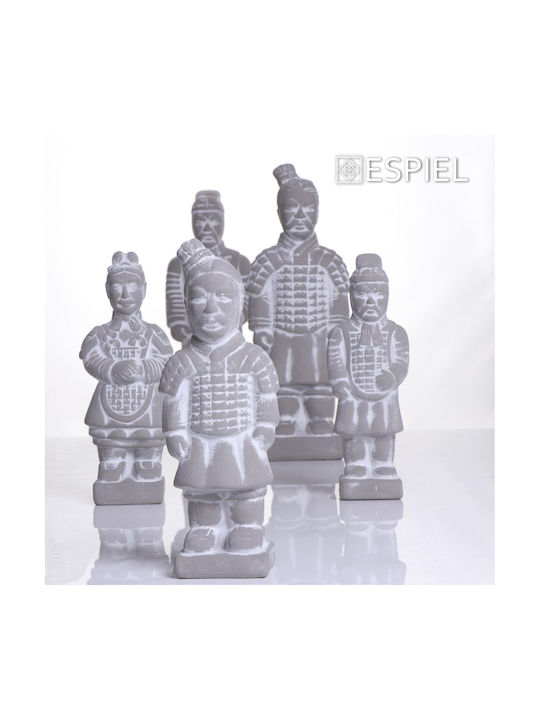 Espiel Decorative Figurines made of Concrete Warrior 9x6.5x25.5cm 4pcs