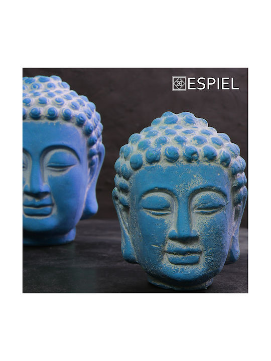 Espiel Decorative Buddha made of Ceramic in Blue ERT314 14.5x14.5x18.5cm 1pcs