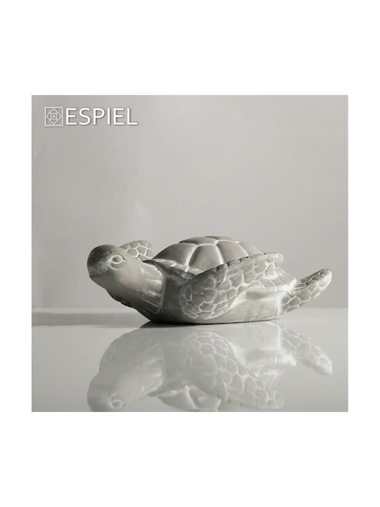 Espiel Decorative Turtle made of Ceramic in Grey ERT353 19x15x5.5cm 1pcs