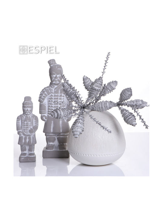 Espiel Decorative Figurines made of Concrete Warrior 10x7x26cm 4pcs