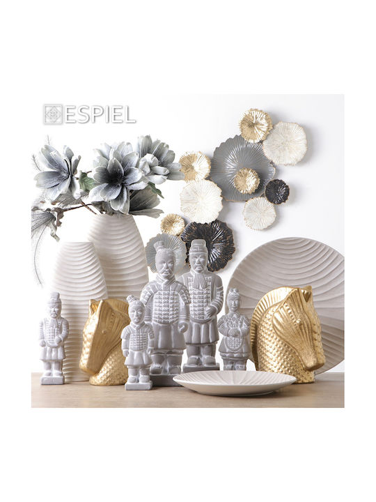 Espiel Decorative Figurines made of Concrete Warrior 9.5x7x25cm 4pcs