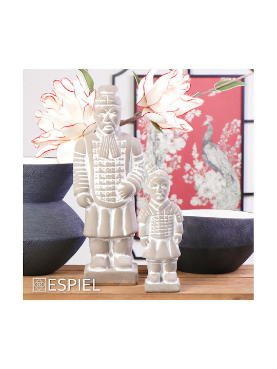 Espiel Decorative Figurines made of Concrete Warrior 9.5x7x25cm 4pcs