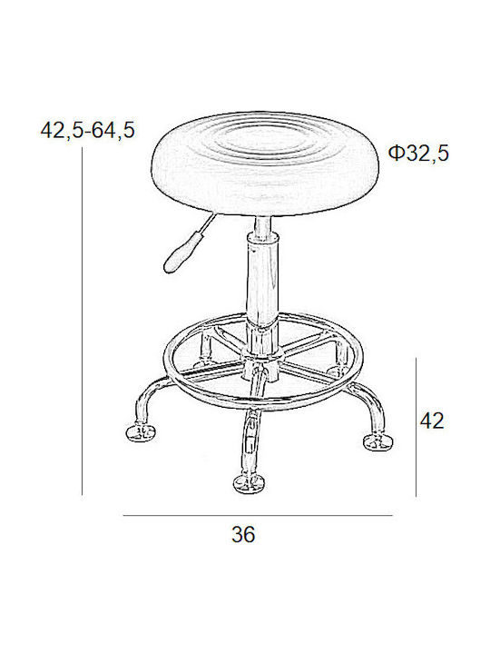 Σκαμπό Гръмотевична Bar71 .S Бял 38x38x48см Σκαμπό Гръмотевична Bar71 .S Бял 38x38x48см