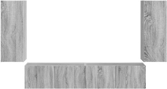 Living Room TV Unit Gray Sonoma L78.5xW30xH29.5cm