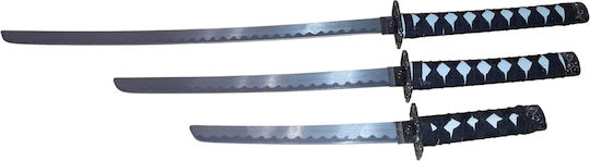 Ideallstore Set de sabie decorativă Katana Sword Set Panoply Ninja Warrior Alb Metal 83 Cm Teacă inclusă