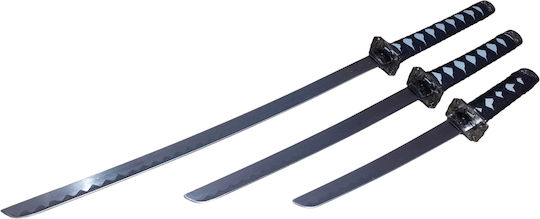 Ideallstore Set de sabie decorativă Katana Sword Set Panoply Ninja Warrior Alb Metal 83 Cm Teacă inclusă