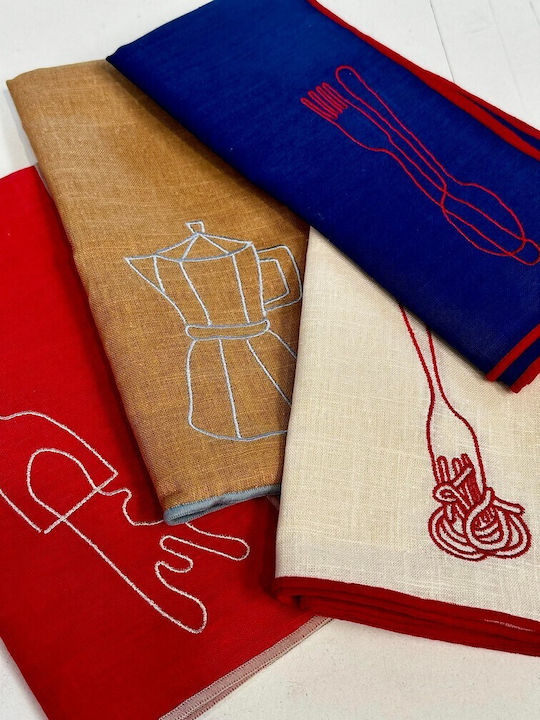 Maegen Towel from 100% Cotton in Blue Color 44x44cm 2pcs