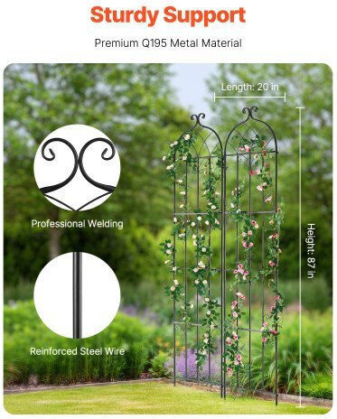 Garden Trellises from Metallic 50.8x220.98cm Bronze 2 Pieces Garden Trellises from Metallic 50.8x220.98cm Bronze 2 Pieces