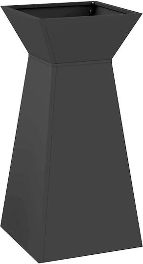 vidaXL Pot Stand Metal Black 35cmx35cmx73cmcm.